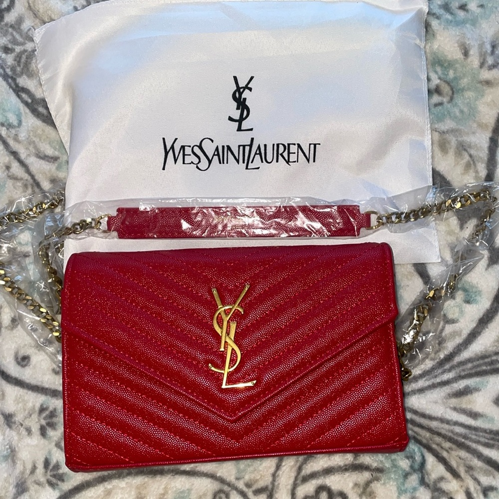 Red YSL bag, never used!